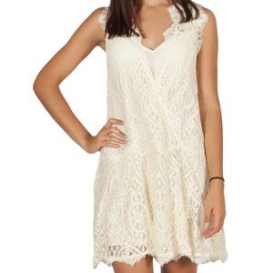 Free People Heart in Two Ivory Lace Dress NWT XS